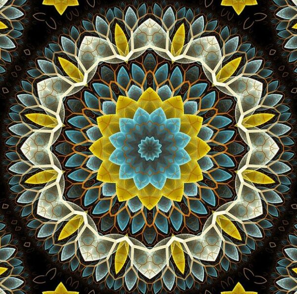 diamond painting mandala yellow