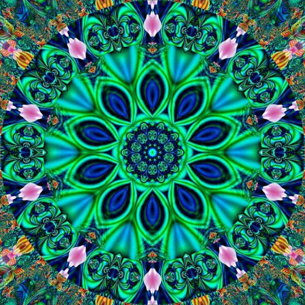 diamond painting mandala green